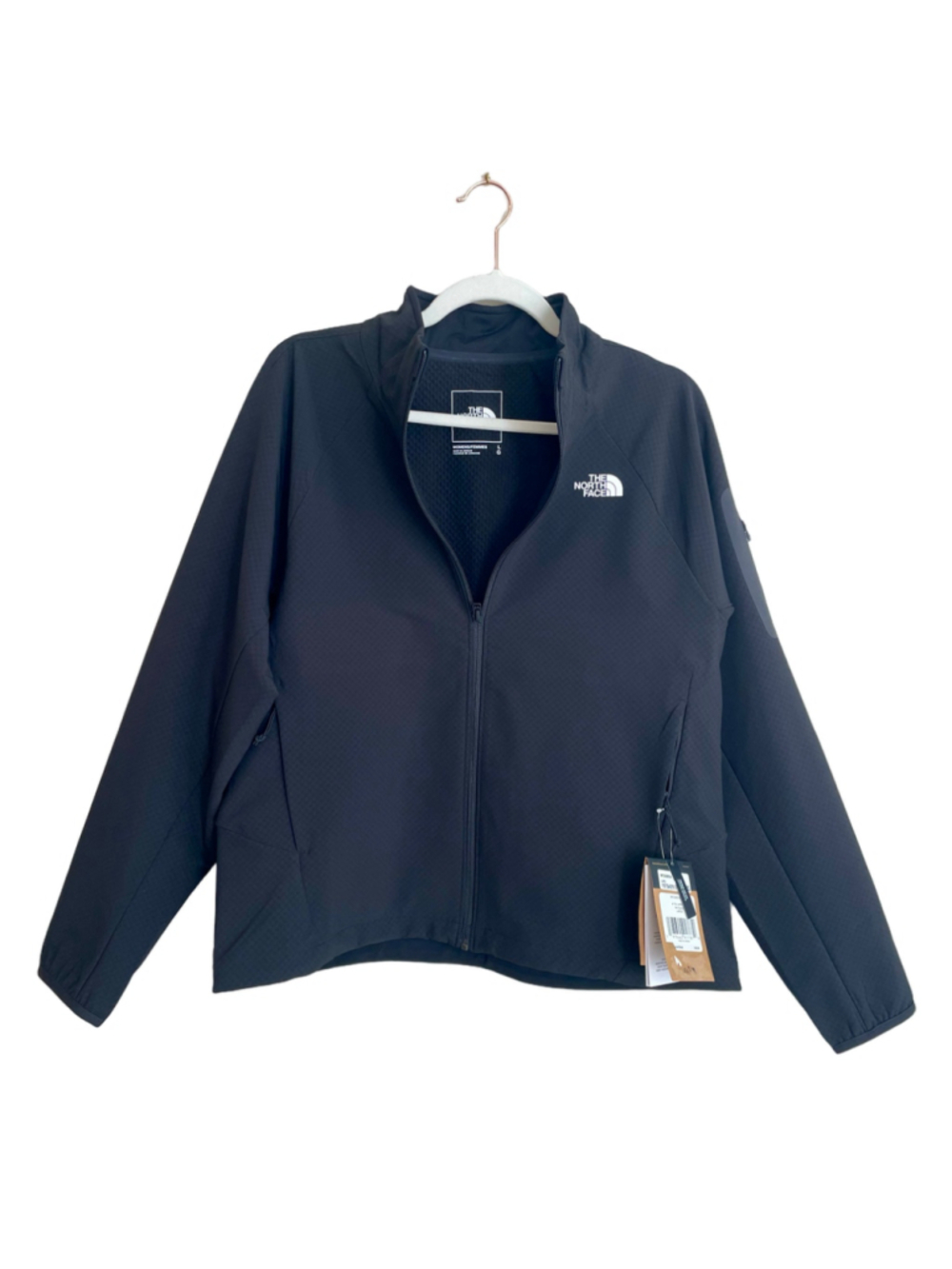 The North Face Windwall Jacket Womens L Black Softshell Full Zip NWT